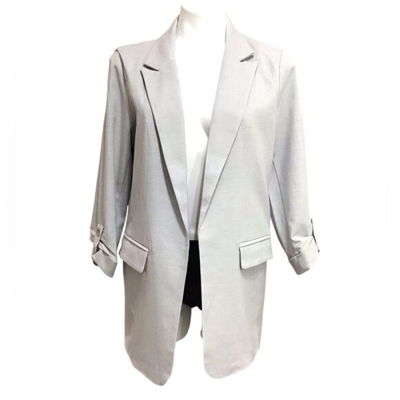 Skies Are Blue Gray Size Large Open Oversized Blazer New - Picture 1 of 9